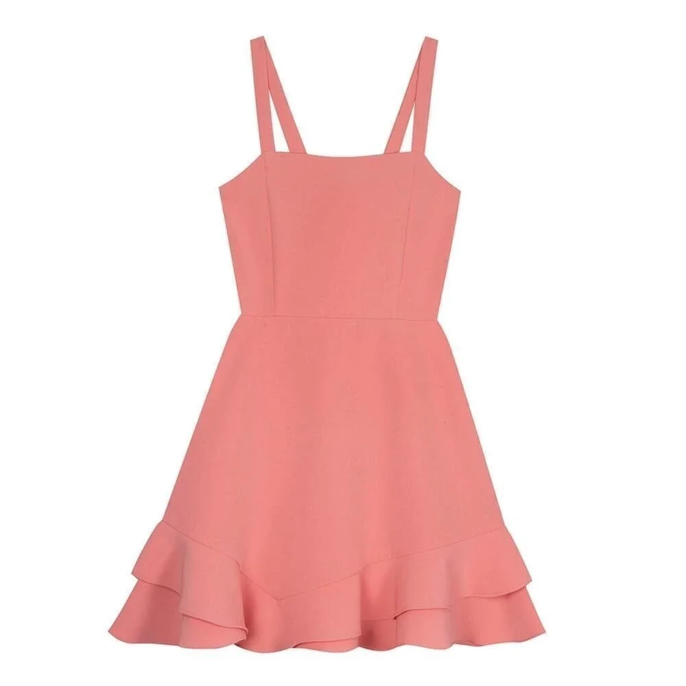 Rare Editions Big Girls Ruffle Hem Skater Dress With Tie Bow Back Size 16‎